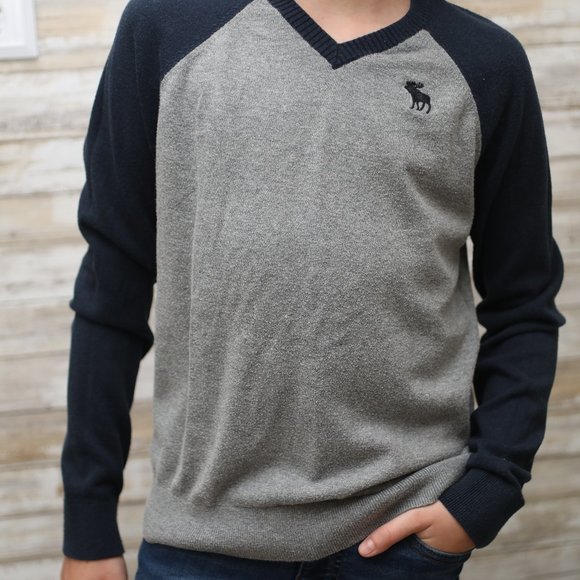 Abercrombie Kids Boys Icon V-neck Sweater - Picture 1 of 4